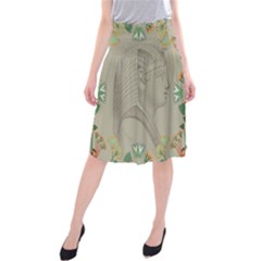 Pharaoh Egyptian Design Man King Midi Beach Skirt by Sapixe