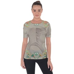 Pharaoh Egyptian Design Man King Shoulder Cut Out Short Sleeve Top by Sapixe