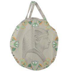 Pharaoh Egyptian Design Man King Giant Round Zipper Tote by Sapixe