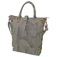 Pharaoh Egyptian Design Man King Buckle Top Tote Bag by Sapixe