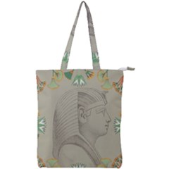 Pharaoh Egyptian Design Man King Double Zip Up Tote Bag by Sapixe