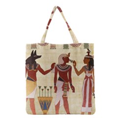 Egyptian Design Man Woman Priest Grocery Tote Bag by Sapixe