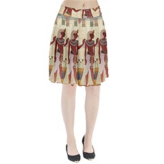 Egyptian Design Man Woman Priest Pleated Skirt by Sapixe