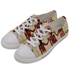 Egyptian Design Man Woman Priest Women s Low Top Canvas Sneakers by Sapixe