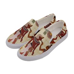 Egyptian Design Man Woman Priest Women s Canvas Slip Ons by Sapixe