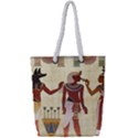 Egyptian Design Man Woman Priest Full Print Rope Handle Tote (Small) View1