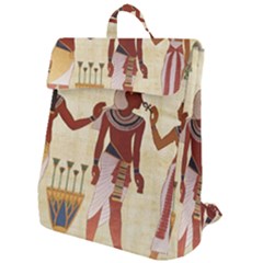 Egyptian Design Man Woman Priest Flap Top Backpack by Sapixe