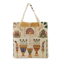 Egyptian Paper Papyrus Hieroglyphs Grocery Tote Bag by Sapixe