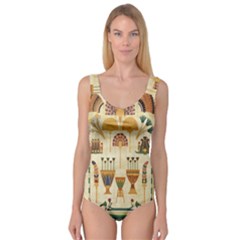 Egyptian Paper Papyrus Hieroglyphs Princess Tank Leotard  by Sapixe