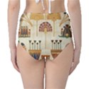 Egyptian Paper Papyrus Hieroglyphs Classic High-Waist Bikini Bottoms View2