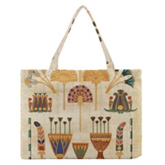 Egyptian Paper Papyrus Hieroglyphs Zipper Medium Tote Bag by Sapixe