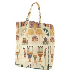 Egyptian Paper Papyrus Hieroglyphs Giant Grocery Tote by Sapixe