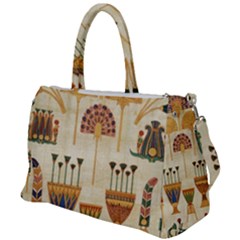 Egyptian Paper Papyrus Hieroglyphs Duffel Travel Bag by Sapixe