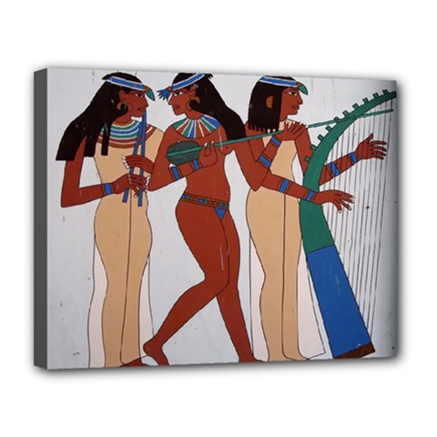 Egypt Fresco Mural Decoration Canvas 14  X 11  (stretched) by Sapixe