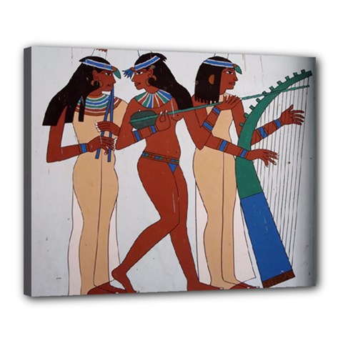 Egypt Fresco Mural Decoration Canvas 20  X 16  (stretched) by Sapixe