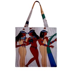 Egypt Fresco Mural Decoration Zipper Grocery Tote Bag by Sapixe