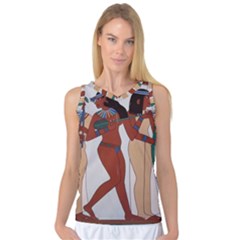 Egypt Fresco Mural Decoration Women s Basketball Tank Top by Sapixe