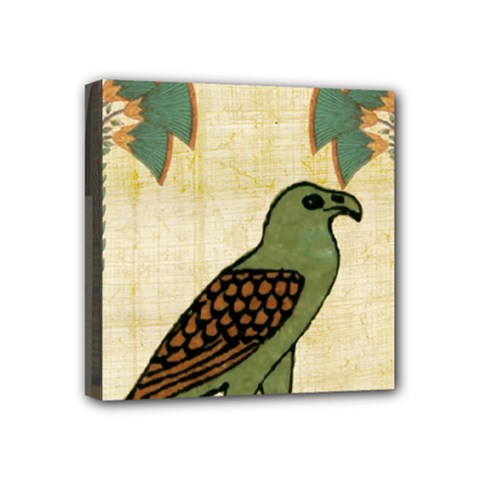 Egyptian Paper Papyrus Bird Mini Canvas 4  X 4  (stretched) by Sapixe