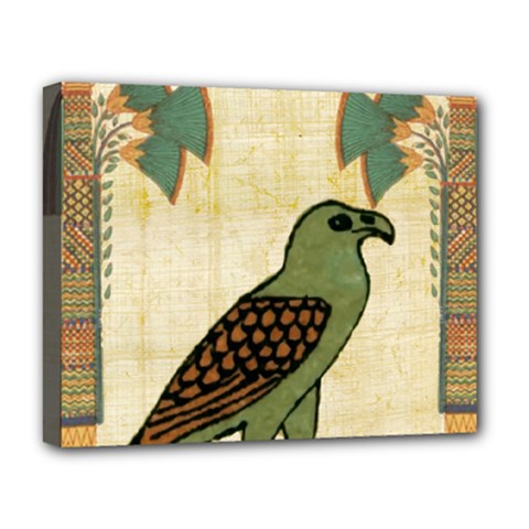 Egyptian Paper Papyrus Bird Deluxe Canvas 20  X 16  (stretched) by Sapixe