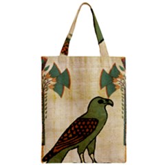 Egyptian Paper Papyrus Bird Zipper Classic Tote Bag by Sapixe