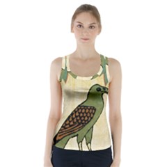 Egyptian Paper Papyrus Bird Racer Back Sports Top by Sapixe