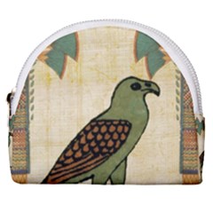 Egyptian Paper Papyrus Bird Horseshoe Style Canvas Pouch by Sapixe