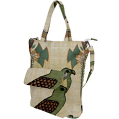 Egyptian Paper Papyrus Bird Shoulder Tote Bag by Sapixe