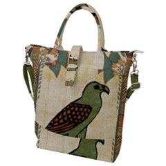 Egyptian Paper Papyrus Bird Buckle Top Tote Bag by Sapixe