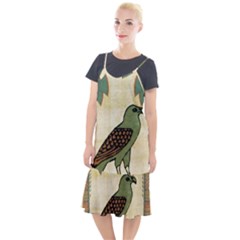 Egyptian Paper Papyrus Bird Camis Fishtail Dress by Sapixe