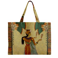 Egyptian Design Man Artifact Royal Zipper Mini Tote Bag by Sapixe