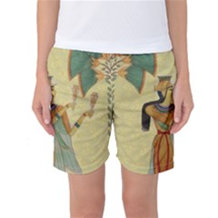 Egyptian Design Man Artifact Royal Women s Basketball Shorts by Sapixe