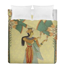 Egyptian Design Man Artifact Royal Duvet Cover Double Side (full/ Double Size) by Sapixe