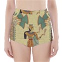 Egyptian Design Man Artifact Royal High-Waisted Bikini Bottoms View1