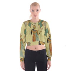 Egyptian Design Man Artifact Royal Cropped Sweatshirt