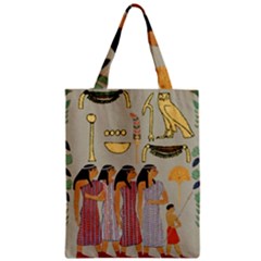 Egyptian Paper Women Child Owl Zipper Classic Tote Bag by Sapixe