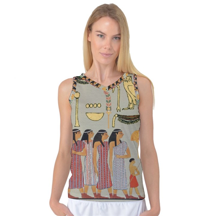 Egyptian Paper Women Child Owl Women s Basketball Tank Top