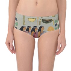 Egyptian Paper Women Child Owl Mid-waist Bikini Bottoms by Sapixe