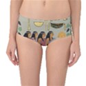 Egyptian Paper Women Child Owl Mid-Waist Bikini Bottoms View1