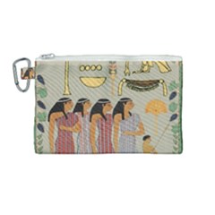 Egyptian Paper Women Child Owl Canvas Cosmetic Bag (medium) by Sapixe