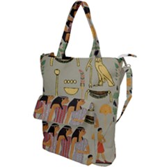 Egyptian Paper Women Child Owl Shoulder Tote Bag by Sapixe