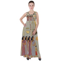 Egyptian Paper Women Child Owl Empire Waist Velour Maxi Dress by Sapixe