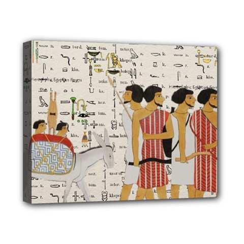 Egyptian Design Men Worker Slaves Canvas 10  X 8  (stretched) by Sapixe