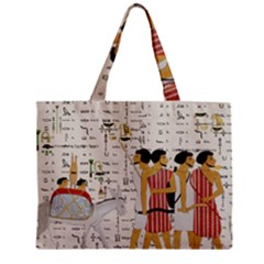 Egyptian Design Men Worker Slaves Zipper Mini Tote Bag by Sapixe