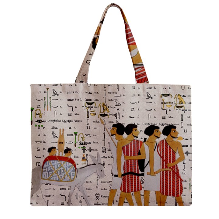 Egyptian Design Men Worker Slaves Zipper Mini Tote Bag