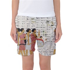 Egyptian Design Men Worker Slaves Women s Basketball Shorts by Sapixe