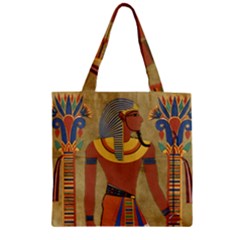 Egyptian Tutunkhamun Pharaoh Design Zipper Grocery Tote Bag by Sapixe