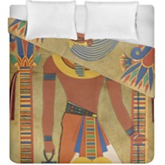 Egyptian Tutunkhamun Pharaoh Design Duvet Cover Double Side (king Size) by Sapixe