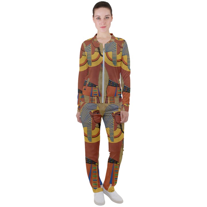 Egyptian Tutunkhamun Pharaoh Design Casual Jacket and Pants Set