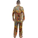 Egyptian Tutunkhamun Pharaoh Design Men s Satin Pajamas Long Pants Set View2