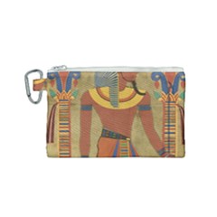 Egyptian Tutunkhamun Pharaoh Design Canvas Cosmetic Bag (small) by Sapixe